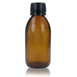 Flacone in vetro ambrato con tappo nero - 250 e 500 ml
