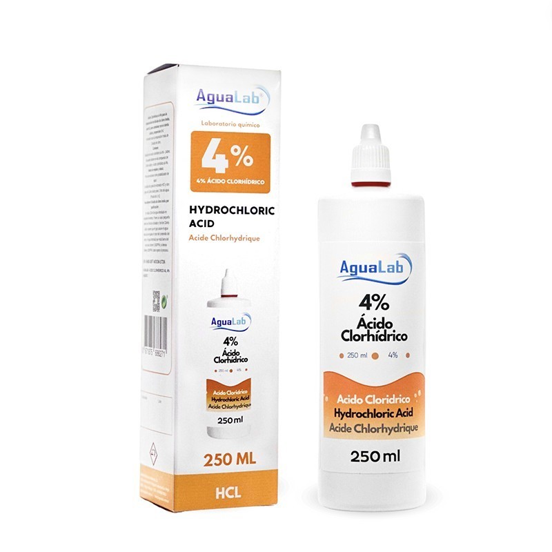 Ácido Clorhídrico 4% - 250ml individual Ácido Clorhídrico 4% - 250ml individual